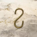 unlacquered brass rail hooks | Oldenglow.com