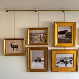 unlacquered brass wall rail for pictures