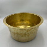 unlacquered solid brass round sink
