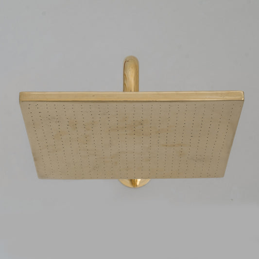 Unlacquered Brass Square ShowerHead