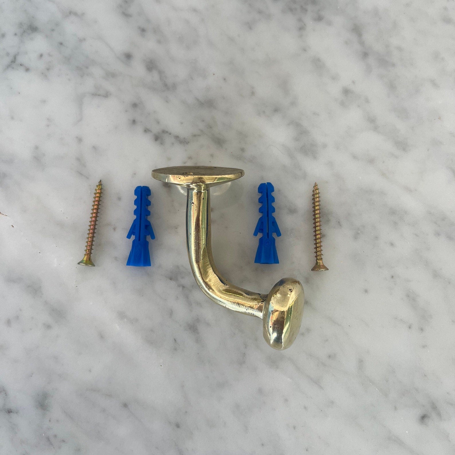wall mounted vintage brass hooks