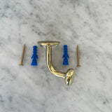 wall mounted vintage brass hooks